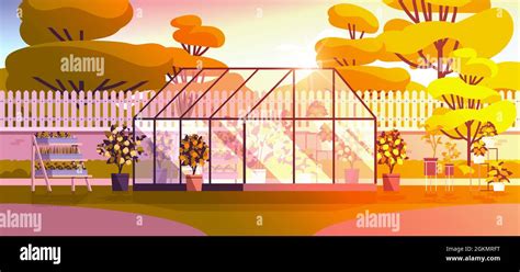 Backyard Planting Greenhouse Glass Orangery Botanical Garden With