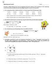 Spongebob Genetics Remix Docx Bikini Bottom Genetics Name Scientists At Bikini Bottoms