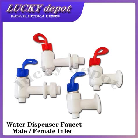 PVC Water Dispenser Faucet Male Female Inlet Jug Faucet Jar Faucet Hot Cold Red Blue Faucet