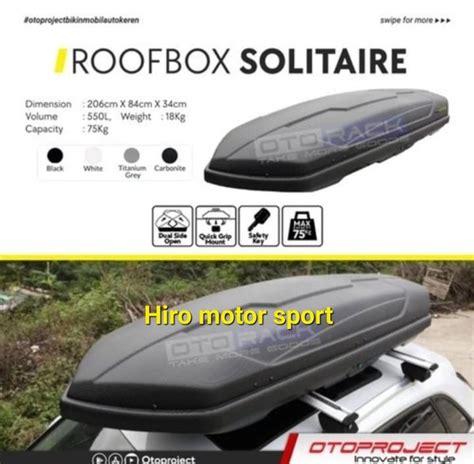 Jual Roof Box Solitaire Otoprojek Otorack Di Lapak Hiro Motor Sport