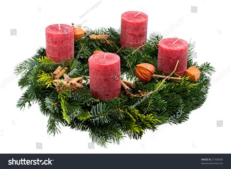 Advent Wreath Isolated On White Background Stock Photo 21358585 ...