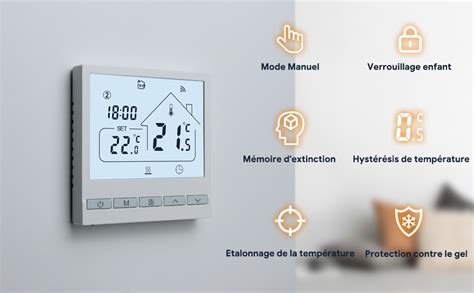 Beok Tuya Thermostats Intelligents Thermostat De Chauffage Thermostat D