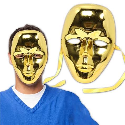 Gold Metallic Full Face Masks Halloween Masks For Sale Mask Party