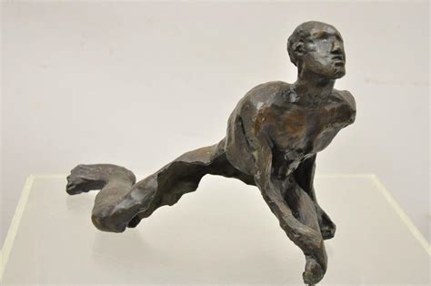 Russell Wray Brutalist Cast Bronze Abstract Male Nude Figure Sculpture Signed At 1stDibs