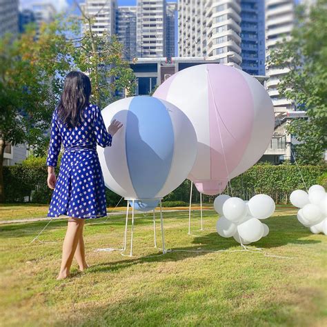 Hot Air Balloon Decorations Inflatable Baby Shower Party Decoration For Boy With Air Pump