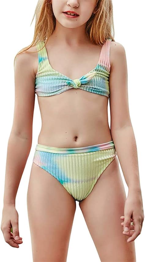 Ibakom Ibakom Kinder M Dchen Bikini Badeanzug Bademode Zweiteiliges Sonnenblume Blumendruck