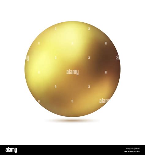 Realistic Gold Metal Sphere Vector Golden Ball Stock Vector Image