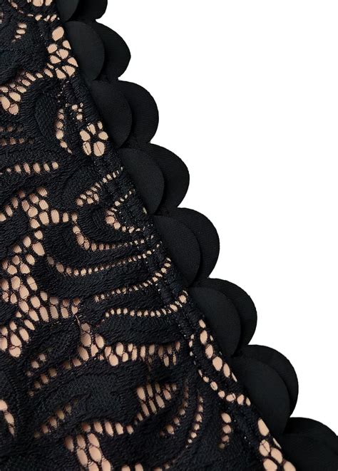 Lace Mid Waisted Black Bikini Set Modlily USD 39 98