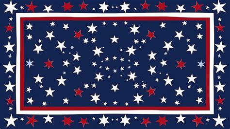Red White And Blue Star Pattern Premium Ai Generated Image
