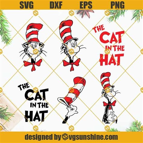 The Cat In The Hat Svg Bundle Dr Suess Svg Cat In The Hat Svg Dr