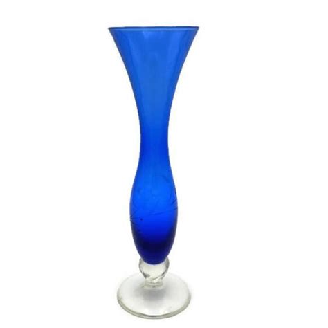 Vase Cobalt Blue Etsy