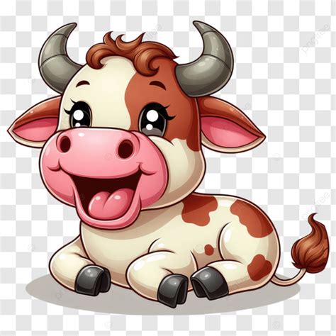 Funny Bull Clip Art Vector Illustration Without Background Funny Bull