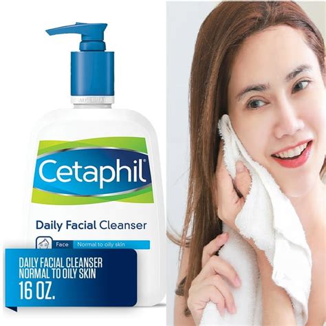 Cetaphil Daily Facial Cleanser, Face Wash For Normal to Oily Skin, 16 ...