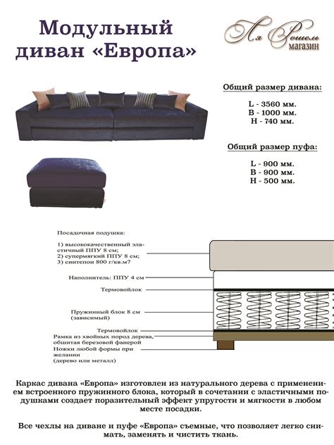 диван Европа | Салон мягкой мебели «Ля Рошель» - Мебель мягкая очень