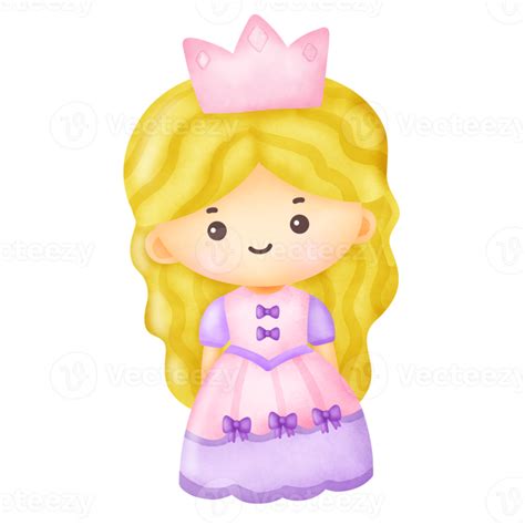 Watercolor Princess Illustration Clipart 21096410 Png