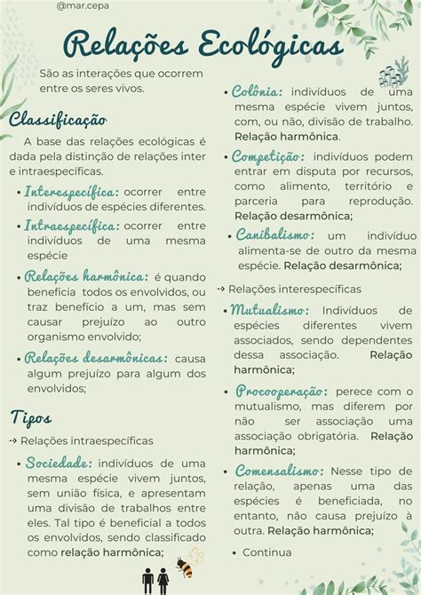 Relações Ecológicas Relações ecológicas Resumos enem Ecologia resumo