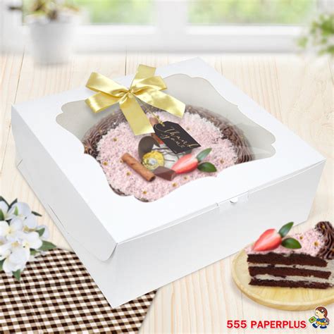 BK30W-WH1 กล่องเค้ก 3 ปอนด์ 28x26x10 ซม. (10กล่อง)