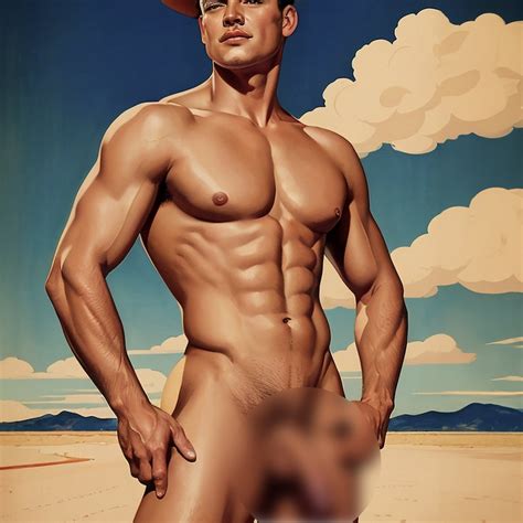 Male Nude Calendar For 2024 With Vintage Pinup Illustrations Etsy UK