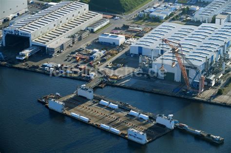 Luftbild Rostock Werftgel Nde Der Neptun Werft In Rostock Im