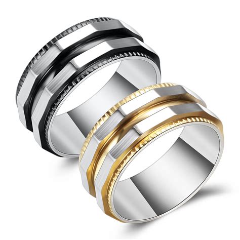 Fashion Men Stainless Steel Ring Unique Irregular Titanium Steel Ring For Boyfriends Personality