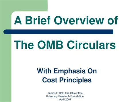 Ppt A Brief Overview Of The Omb Circulars Powerpoint Presentation