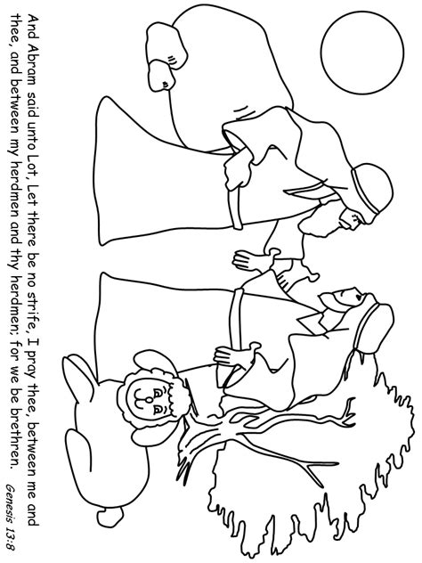 Abram Lot Coloring Pages Clip Art Library