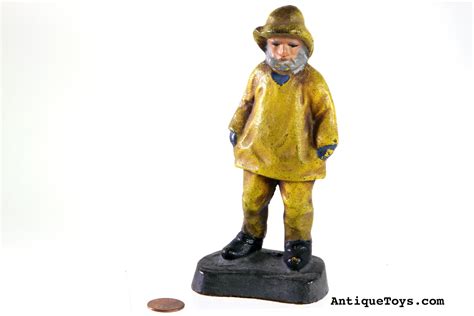 Old Salt Cast Iron Fisherman Statue Sold Antique