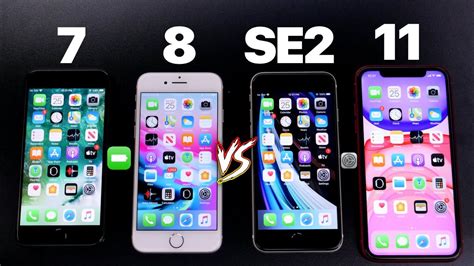 Iphone Se Vs Iphone Vs Iphone Vs Iphone Battery Test Speed