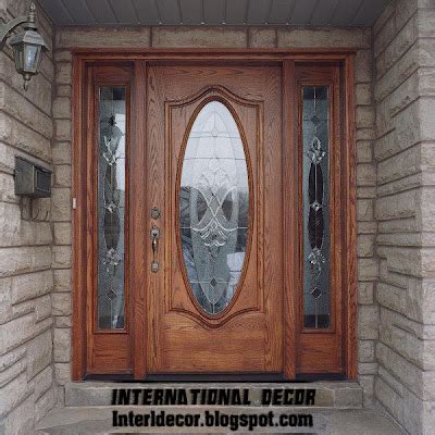 Classic wood doors designs, colors, wood doors with glass sides