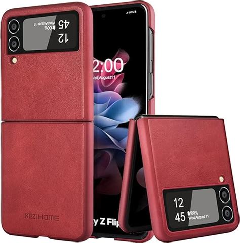 Amazon KEZiHOME For Samsung Galaxy Z Flip 3 Case Genuine Leather