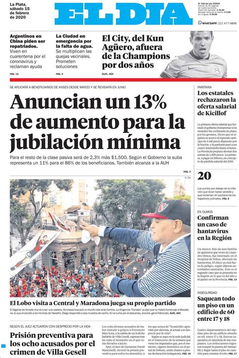 Portadas De Diarios Argentinos El Aumento De Jubilaciones Como Eje
