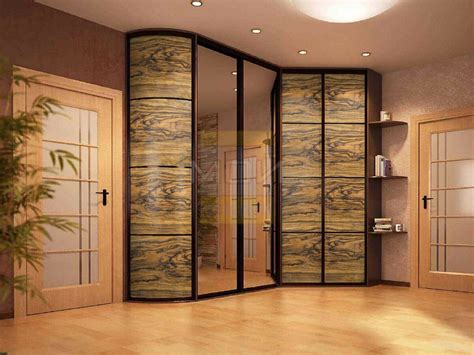 Шкаф полукруглый в прихожую - 97 фото