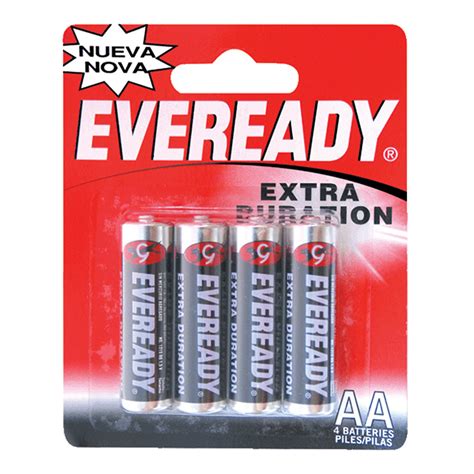 1215 4 Pila Alcalina Marca Eveready AA Con 4 Piezas Surtek Tienda Urrea