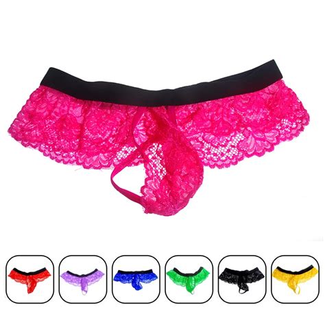 Ropa Interior Gay Para Hombre Suspensorio Tangas De Encaje Bolsa De Bulto Tanga Sexy Bragas