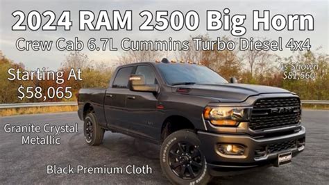 2024 Ram 2500 Big Horn Night Edition Youtube