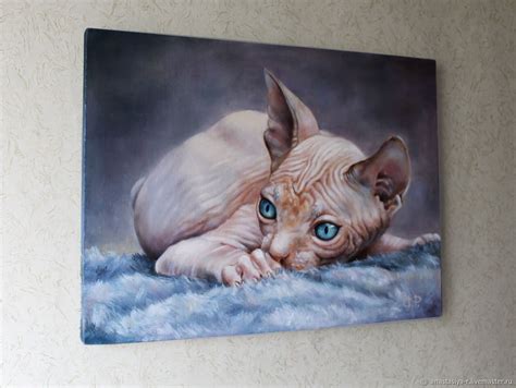 Картина маслом Сфинкс Живопись на холсте Портрет питомца в интернет ...