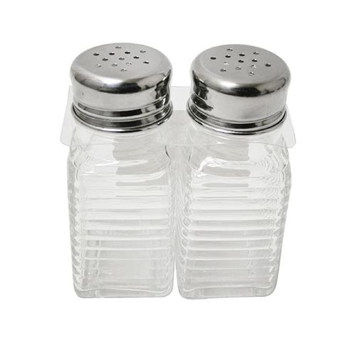 Glass Salt/Pepper Shaker Set 2Pc - Maple Cash & Carry