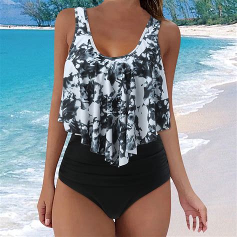 Idall Tankini Swimsuits Bathing Suit Tankini Swimsuits For Women Two Piece Bikini High Waisted