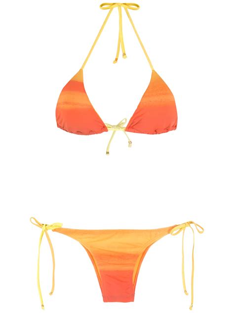 Amir Slama Ombré Bikini Set Orange FARFETCH