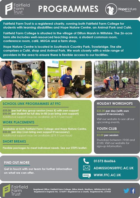 Prospectus & Guides - Fairfield Farm College