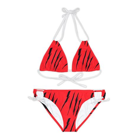 Effete Feline Claw Marks Scratch Strappy Bikini Set Aop Walmart