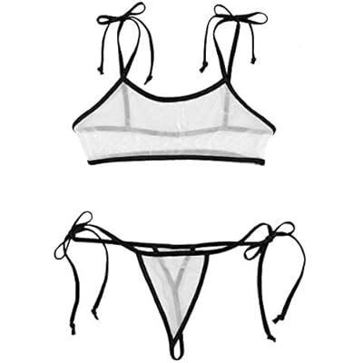 Iefiel Women See Through Micro Bikini Mesh Micro Bra India Ubuy