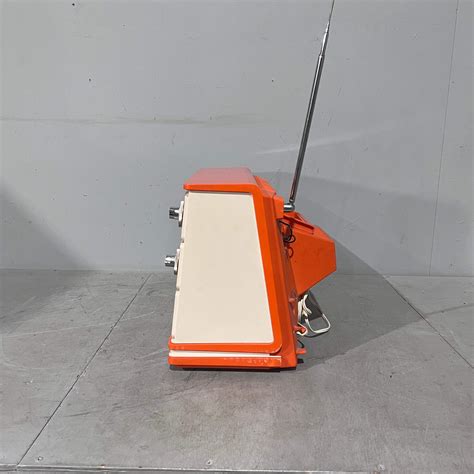 Vintage American Orange 1970s Portable Tv Tramps Prop Hire
