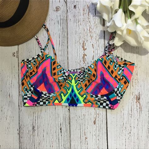 Mara Hoffman Swim Nwt Mara Hoffman Horizon White Bustier Bikini Top Poshmark