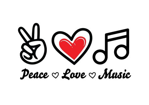 Peace Love Music Svg Music Svg Peace Love Cut File Peace Love Music Png