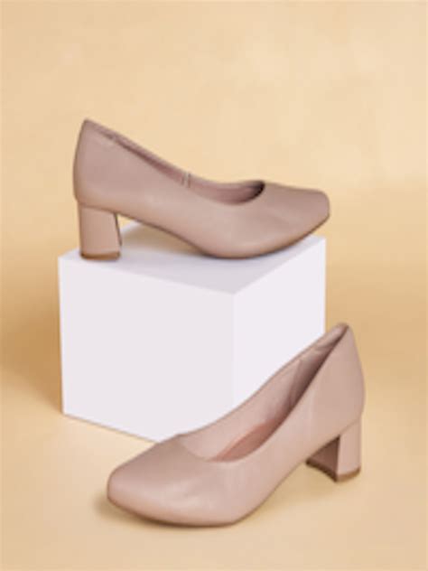 Buy Forever Glam By Pantaloons Nude Coloured Block Pumps Heels For Women Myntra