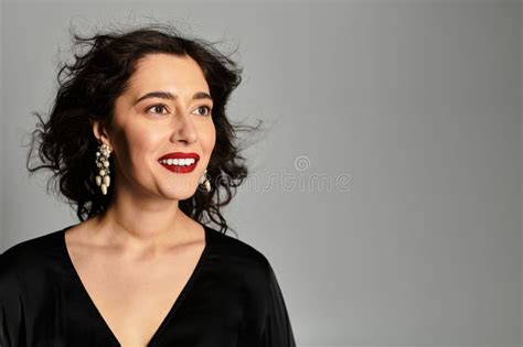 Elegant Brunette Woman In Stunning Attire Stock Image Image Of Brunette Sophisticated 360783555