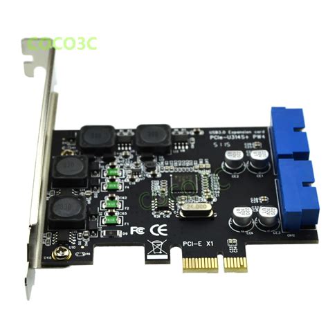 PCI Express 2 Port 19Pin USB 3 0 Card PCI E To Internal 20Pin Male