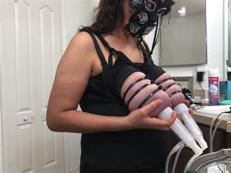 Hucow Machine Milked In Black Tied Tits Cam C VeeVee Vixen Eros Fap