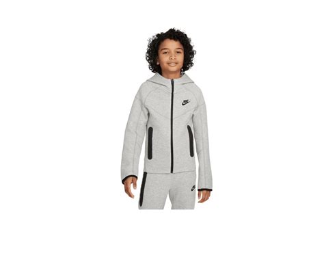 Nike Tech Fleece Jacke Kids Grau Schwarz F063 Lifestyle